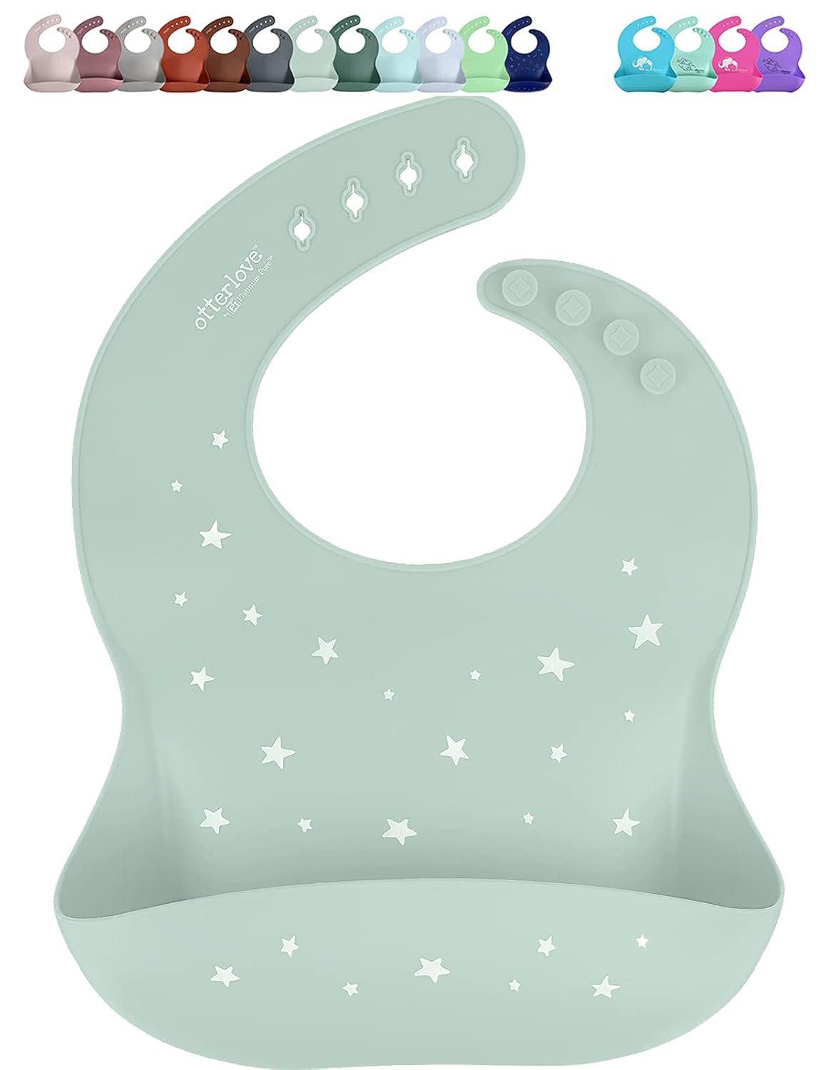 Silicone Bib - Dishwasher Safe – BPA and Phthalate Free