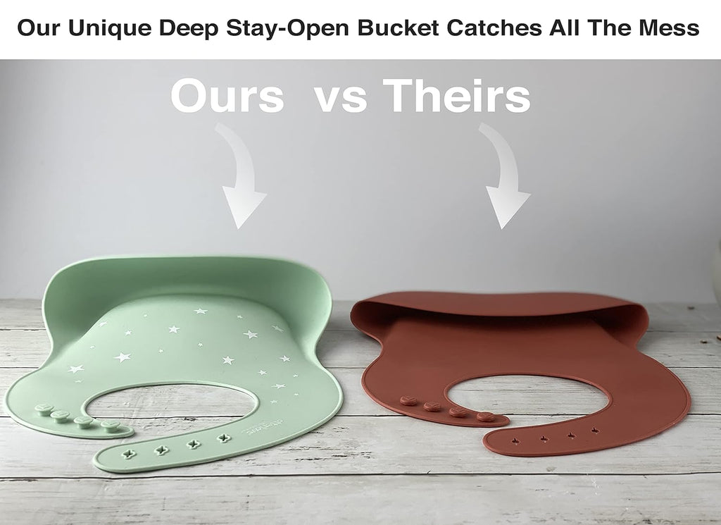 Silicone Bib - Dishwasher Safe – BPA and Phthalate Free
