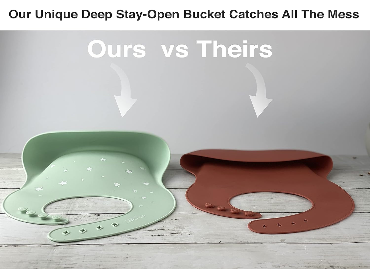 Silicone Bib - Dishwasher Safe – BPA and Phthalate Free
